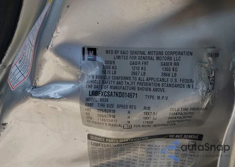 2019 Buick Envision Fwd Essence z USA, uszkodzony, nr VIN LRBFXCSA7KD014971